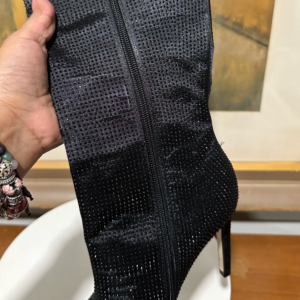 🌸LADY COUTURE🌸 Diamond Black Boot Size: 5 - Picture 11 of 16